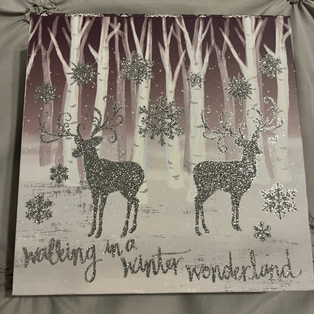 Silver Glitter Reindeer Gift Box!!